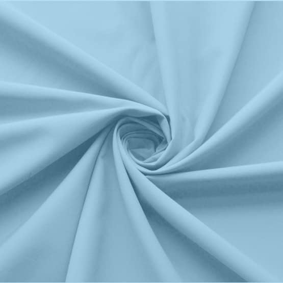 Cottingon Bed Skirt Twin 22" Drop with Split Corners, 100% Microfiber Soft and Stylish, Dust Ruffle with Platform, Light Blue