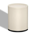 2.6 Gallon/10L Metal Trash Can with Swing Lid, Double Bucket,Round Waste Basket,Black,Modern,Elegant Garbage can,for Bathroom,Living Room,Kitchen,Office,Home,Bedroom(12L-White)