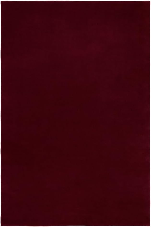 Hand-Tufted Wool Runner Area Rug – Soft Premium Wool Carpet for Living Room, Bedroom & Home Décor – 2.6X12 ft| Deep Wine – Durable, Non-Slip Backing, Handcrafted Rug