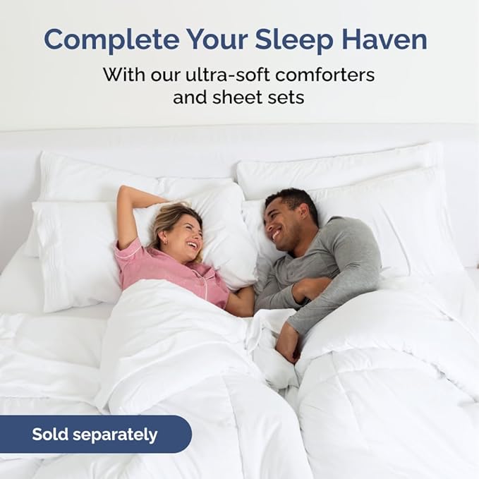 Wrap Around Dust Ruffle Bed Skirt - Ice Blue - for Full Size Beds w/ 15 Inch Drop - Easy Fit Elastic Strap - Adjustable Pleated Bedskirt w/Brushed Fabric - Wrinkle Free - for Women, Men, Kids & Teens
