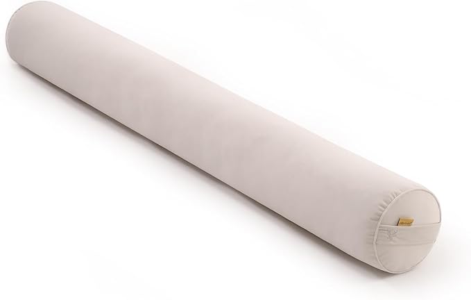 Body Pillow for Adults – Long Bolster Pillow for Bed, Round Cuddle Pillow, Full Support for Side Sleepers,59 x 7.87 Inches,Misty White