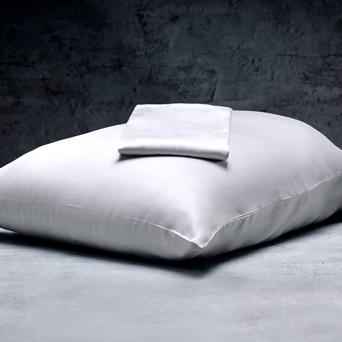LUXOME 100% Rayon (Viscose) from Bamboo Pillowcase Set (Standard/Queen) | 400 Thread Count | Moisture-Wicking | Envelope Closure | Stone