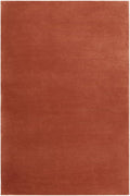 Hand-Tufted Wool Runner Area Rug – Soft Premium Wool Carpet for Living Room, Bedroom & Home Décor – 2.6X16 ft| Brick Red – Durable, Non-Slip Backing, Handcrafted Rug