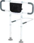 Bed Rails for Elderly Adults Safety - Elderly Assistance Products, Bedrails for Rlderly Adults Grab Bar Bed Handrails, Bed Rail with Pocket, Motion Sensor Light Fits King, Queen, Full, Twin (White)