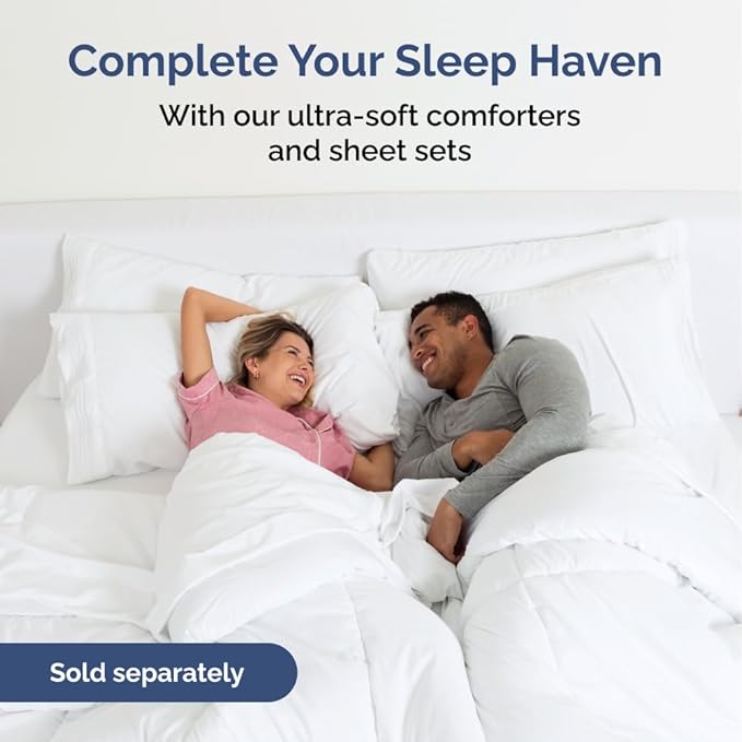 Wrap Around Dust Ruffle Bed Skirt - Light Blue - for Queen Size Beds with 18 Inch Drop - Elastic Strap - Adjustable Pleated Bedskirt with Brushed Fabric and Wrinkle Free - For Women, Men, Kids & Teens