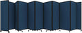 Versare Room Divider 360 Portable Wall Partition | Folding Panels | Large Freestanding Divider | Locking Wheels | Temporary Room Separator