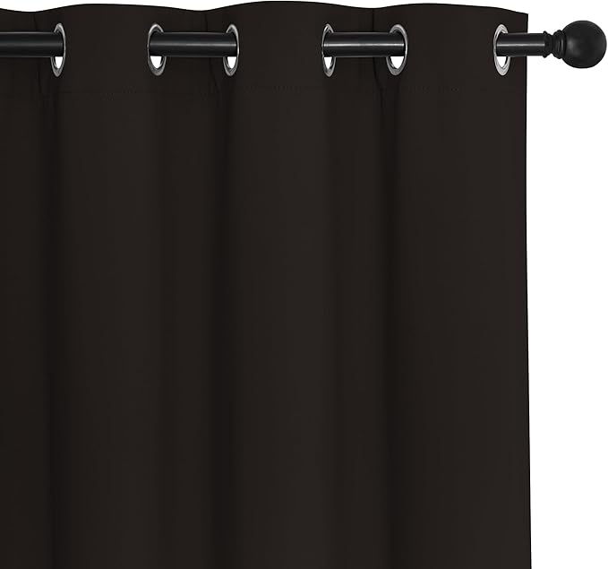 NICETOWN Room Darkening Curtain for Living Room - Energy Saving Thermal Insulated Grommet Room Darkening Curtain/Drape for Bedroom (1 Panel, 46 by 72, Toffee Brown)