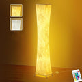 BLUEYE Floor Lamp,1800Lumens,RGBW 2700K-6500K,Remote Control,2 X 80W Equivalent,E26 Base,Color Changing Standing Lamp for Living Room Bedroom,Duppon Paper,60in