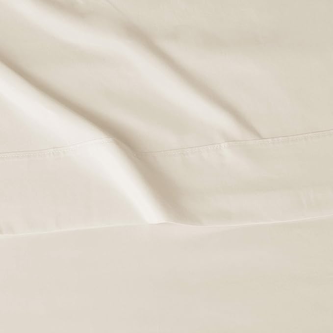 Amazon Basics Lightweight Super Soft Easy Care Comfortable Microfiber 4-Piece Bed Sheet Set with 14-Inch Deep Pockets, King, Beige, Solid