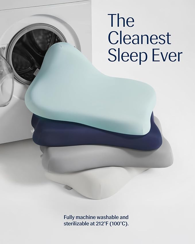 REST® Evercool® Cooling Pillow, Set of 2, Instant Cool-to-Touch Shell Fabric & Breathable Silicone Sponge Core for All-Night Temperature Regulation & Ergonomic Support, Low Height, Midnight Blue