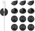 12 Pack Cable Clips, Znben Cord Organizer Holder Adhesive Cable Management Charger Wire Holder Clips for Desk, Home, Office, Car, Cubicle, Nightstand Black