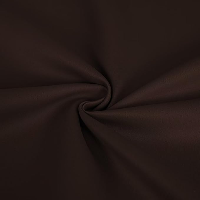 Blackout Curtains 72 Inch Length 2 Panels Set, Black Out Curtains for Bedroom 72 Inch Long, Rod Pocket Energy Saving Room Darkening Drapes for Living Room Window Chocolate(W52 x L72)