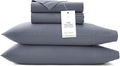 BOLL & BRANCH Signature Hemmed Sheet Set - California King, Mineral - Luxury 100% Organic Cotton - Includes 1 Flat, 1 Fitted, 2 Pillowcases - Buttery Soft