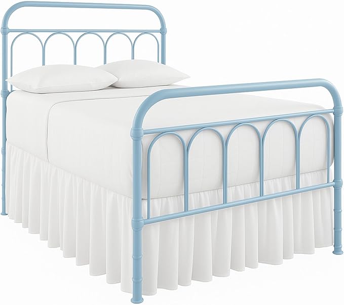 Ruffled Bed Skirt with Split Corners-Dust Ruffle - 15" Drop 100% Microfiber Soft,Sheen & Luxurious Look - Bed Skirts (White -Twin)