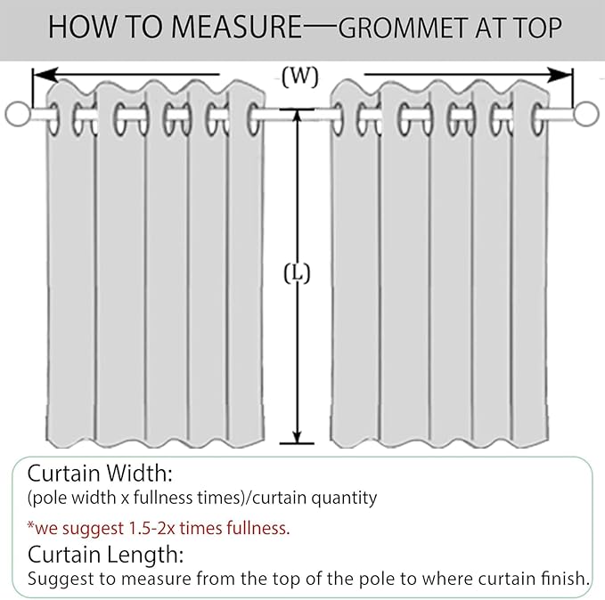 Macochico 100% Blackout Chenille Curtains 96 Inches Long for Hotel Nursery Noise Reducing Thermal Curtains for Bedroom Living Room Grommet Palm Curtains with Tieback 52" Wx96 L Classic 1 Panel