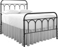 Ruffled Bed Skirt with Split Corners-Dust Ruffle - 21" Drop 100% Microfiber Soft,Sheen & Luxurious Look - Bed Skirts (Light Grey -King)