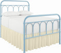 Ruffled Bed Skirt with Split Corners-Dust Ruffle - 21" Drop 100% Microfiber Soft,Sheen & Luxurious Look - Bed Skirts (Ivory -Queen)