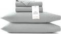 BOLL & BRANCH Signature Hemmed Sheet Set - Queen, Shore - Luxury 100% Organic Cotton - Includes 1 Flat, 1 Fitted, 2 Pillowcases - Buttery Soft