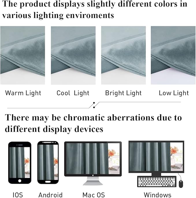 StangH Stone Blue Velvet Curtains - Elegant Thermal Insulated Drapes for Bedroom, Heavy Soft Noise Reducing Curtains, Blue Boys Room Decor, W52 x L92, 2 Panels