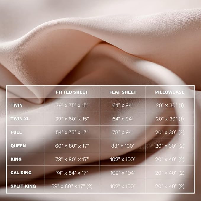 LUXOME Luxury Sheet Set | 100% Rayon (Viscose) from Bamboo | Split King - Blush | Deep Pockets | 5-Piece Set (2 Fitted, Flat, 2 Pillowcases)
