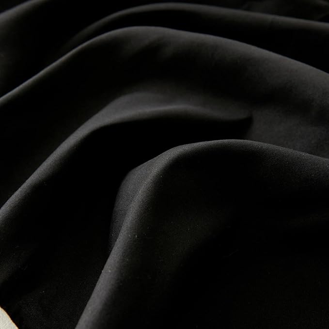 Bed Skirt King Size Ruffled Bed Skirt with Split Corners, Black King Bed Skirts 16 Inch Drop, King Size Bed Skirting with Platform, 16'' King, Black