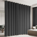 Room Divider Blackout Curtain Track Curtains Wall Dividers Panels Screen for Living Rooms Bedroom Office Privacy Partition Separation, W180 × L108 Inch,1 Panel, Black