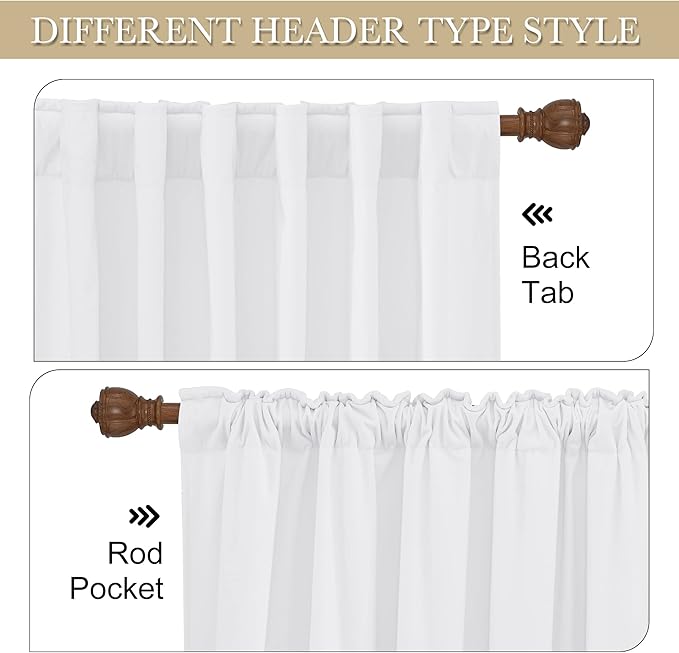 RYB Home White Velvet Curtains 84 inches - Plush Soft Modern Decorative Drapes Back Tab & Rod Pocket Window Treatment Panels for Bedroom Living Room Dining Room, W52 x L84 2 Panels