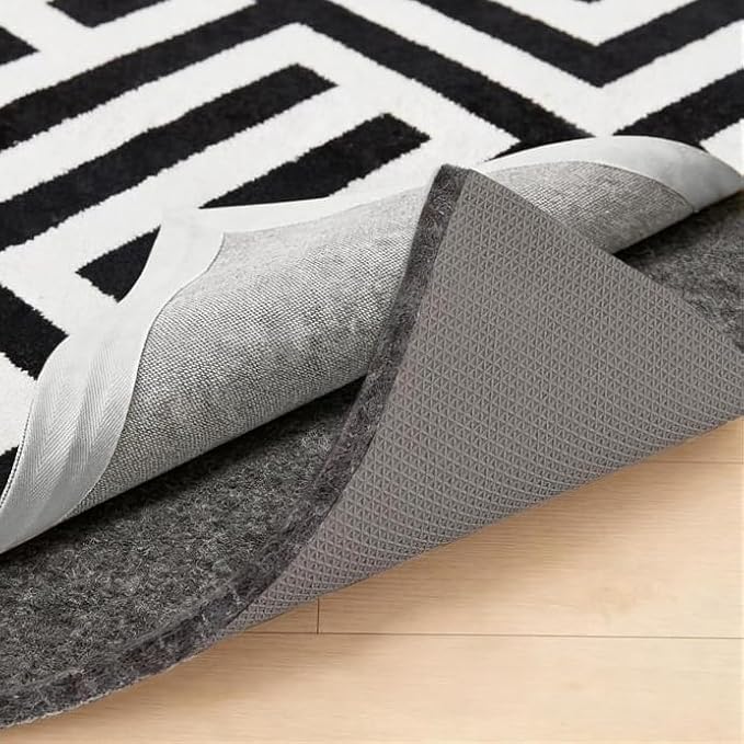 GORILLA GRIP Felt and Natural Rubber Stay in Place Slip Resistant Rug Pad, 1/4in Thick, 4x6 FT Protective Padding Under Area Rugs, Cushioned Gripper Pads, Carpet Runners, Hardwood Floors Protection