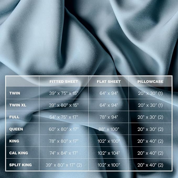 LUXOME 100% Rayon (Viscose) from Bamboo Pillowcase Set (Standard/Queen) | 400 Thread Count | Moisture-Wicking | Envelope Closure | Surf
