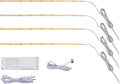 Motion Sensor Under Cabinet LED Lighting Kit for Kitchen Cabinets Counter Shelf Bookcase Closet, 20ft PCS Strip with Transformer,White 6500K (Cold White 6500K, 4 * 5Ft)