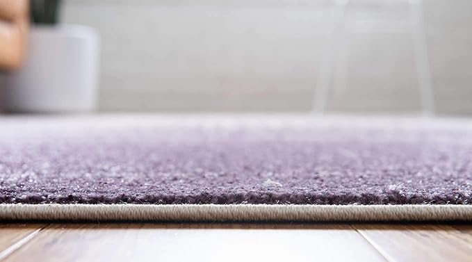 Unique Loom Del Mar Collection Area Rug - Jennifer (7' 1" x 10' Rectangle, Purple/ Ivory)