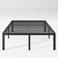 Hunlostten 16" High Queen Bed Frame No Box Spring Needed, Heavy Duty Metal Platform Bed Frame Queen Size with Round Corners, Easy Assembly, Noise Free, Black
