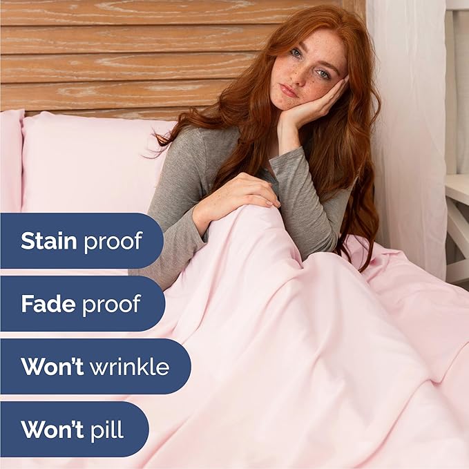 Cal King 6 Piece Sheet Set - Cooling & Breathable - Hotel Luxury Bedding, Includes Fitted Sheet for Women, Men, Kids & Teens - 1 Flat, 1 Fitted Sheet, 4 Pillowcases w/Deep Pockets - Lavender Pink