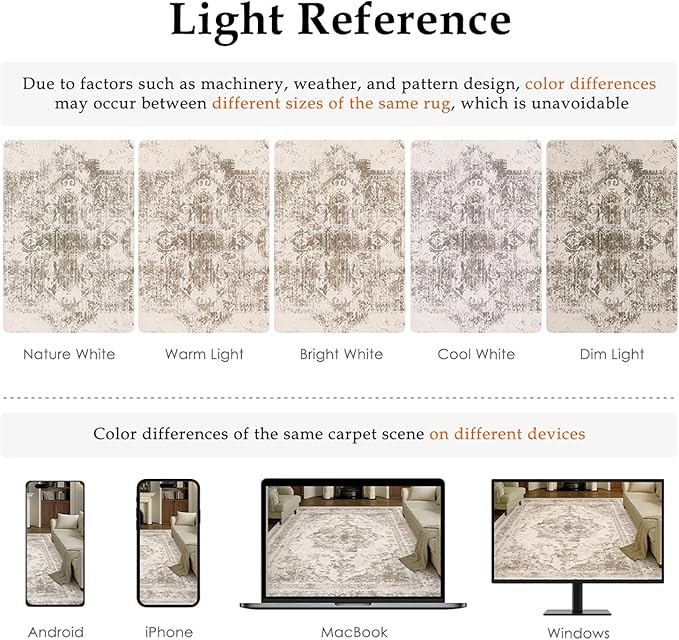 Runner Rug 3x12 Beige Hallway Washable Carpet Non Slip Vintage Medallion Carpet Low Pile Soft Distressed Retro Indoor Long Rug for Entryway Kitchen Bathroom Laundry Bedroom