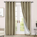 Macochico Thermal Blackout Chenille Curtains 100% Blackout Window Draperies for Living Room Bedroom Auditorium Banquet Hotel Soil Brown Curtains with Tieback Classic Home Decor 72" Wx102 L 1 Panel