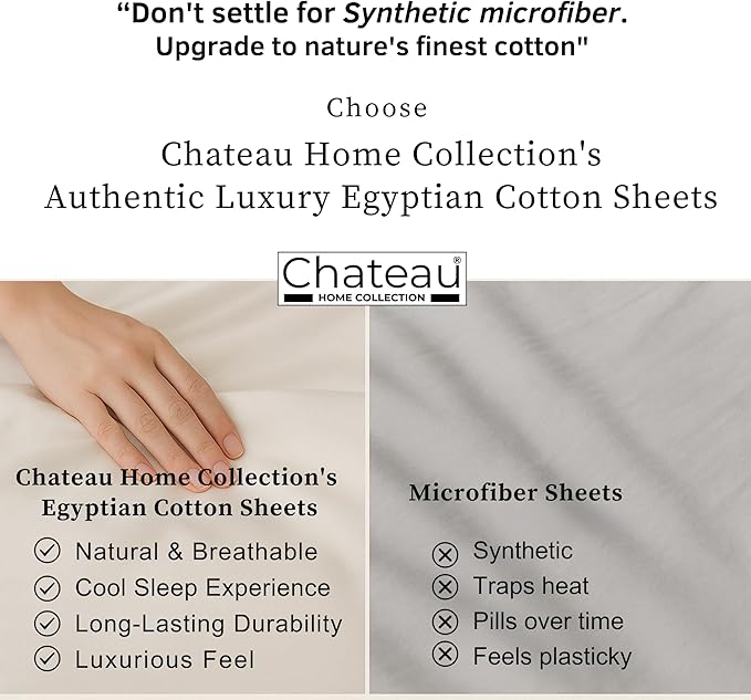 100% Cotton Sheets For King Size Bed, Certified 400 Tc Deep Pocket King Sheet Set, Elasticated Sheet & Pillowcase Sets, No Pill & Shrink, Soft & Comfy Naturally Cool & Breathable- French Blue