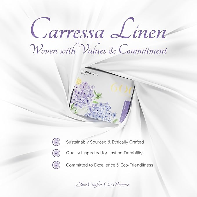 Carressa Linen 100% Egyptian Cotton Twin XL Sheets Set - 600 Thread Count Luxury Egyptian Cotton Sheets Twin XL Size (3 PC, Black), 16" Deep Pocket, Soft, Cooling, Sateen Weave Dorm Room Bedding