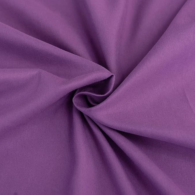 Bed Skirt Full Size Ruffled Bed Skirt with Split Corners, 12 Inch Drop Dust Ruffle Bed Skirts with Platform, Grape