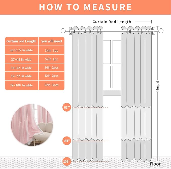 XiDi Pink Curtains for Bedroom, Girls Room Blackout Curtains, Kids Room Darkening Curtains, Light Pink Decor, 1 Panel Light Pink/34/72/1
