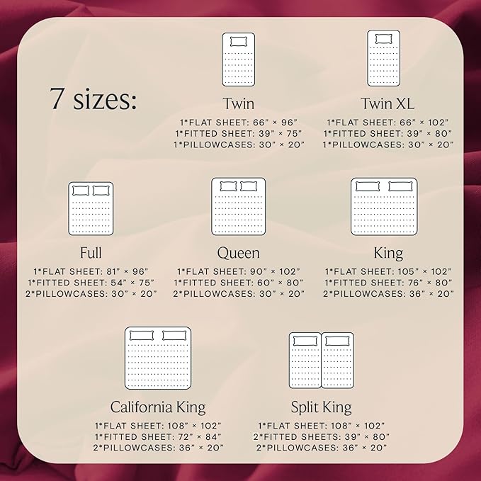 LuxClub 4 PC Queen Sheet Set, Deep Pockets Wrinkle Free Cooling Bed Sheets Hotel Bedding for Women, Men, Includes 1 Fitted Sheet, 1 Flat Sheet and 2 Pillowcases-Burgundy