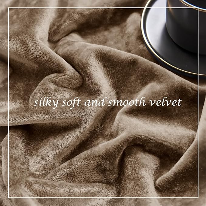 SMILETIME Amber Beige Crushed Velvet Curtains 52x108 inch Luxurious Thermal Insulated Soundproof Drapes for Living Room Bedroom Office Soft and Durable Light-Filtering Window Treatments, 2 Panels
