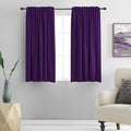 DONREN Royal Purple Blackout Curtain Panels for Living Room - Thermal Insulated Room Darkening Rod Pocket Drapes for Window (42 x 45 Inch Length,2 Panels)