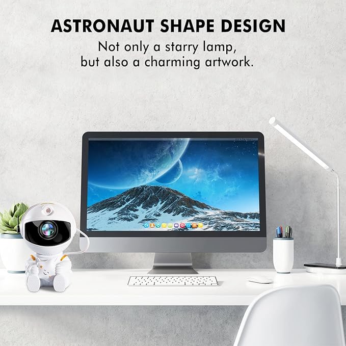 Galaxy Light Projector for Kids and Adults - Astronaut Night Light for Bedrooms and Playrooms - Star Ceiling Decoration
