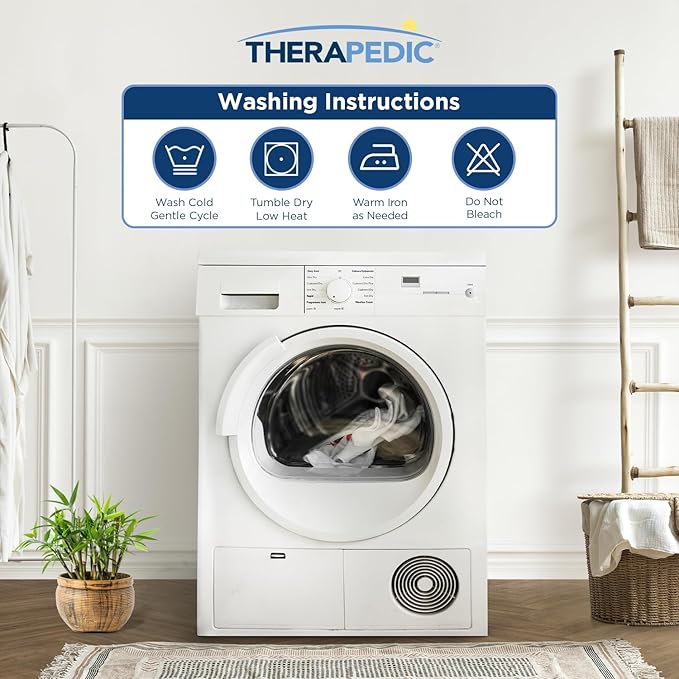Therapedic 1000TC Split King 7-Piece Sheet Set - 100% Organic Rayon Dervied from Bamboo Blend with Cooling Fiber, Ideal for Hot Sleepers - 16" Deep Pocket Fitted Sheet, Bonus Pillowcases - Dark Grey