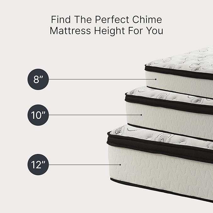 Signature Design by Ashley Chime Hybrid King 12" Mattress with Gel Memory Foam, Medium Firm, Pressure Relief, Fiberglass Free Mattress in a Box