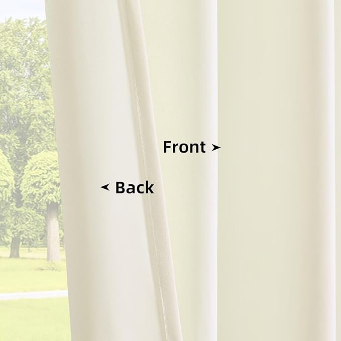 Joydeco White Velvet Curtains 96 inch Length 2 Panels, Luxury Blackout Rod Pocket Thermal Insulated Window Curtains, Super Soft Room Darkening Drapes for Living Dining Room Bedroom,W52 x L96 inches