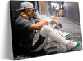 B.B.F MAKE 2025 Super Canvas Bowl Wall Art Champions Eagles Poster Print Philadelphia Hurts Painting Canvas Wall Decor Sports Stars Picture Modern Bedroom Living Room Home Decoration, Framed 20x24inch