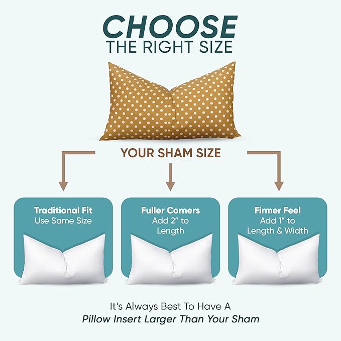 Pillowflex Synthetic Down Pillow Insert - 12x36 Down Alternative Pillow, Ultra Soft, Large Rectangle Body Sleeping Pillow, Lumbar, Long, Back - 1 Decorative Pillow Form