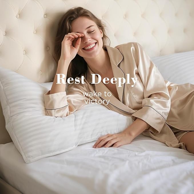 viewstar Bed Pillows Queen Size Set of 2, Hotel Collection, Down Alternative Pillow for Back, Stomach or Side Sleepers, Soft