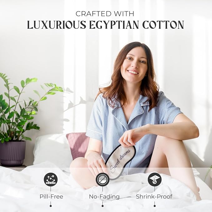 Mayfair Linen 100% Egyptian Cotton Queen Sheets Set - 2000 Series Luxury Sheets Queen Size Bed Set, Soft & Cooling, Sateen Weave 17" Extra Deep Pocket Hotel Collection Sheet (4 Pc, Light Blue)